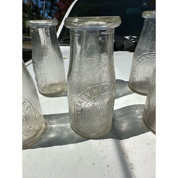 Dairy Milk By Heritage Company 8oz Glass Milk Bottles "Since 1810"  Set of 10 - Picture 3 of 5